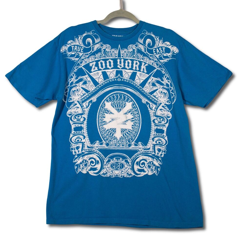 Zoo York Y2K Graphic T-shirt Blue Size L